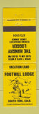 Matchbook Cover - Foothill Lodge South Fork Colorado