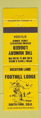 Matchbook Cover - Foothill Lodge South Fork Colorado