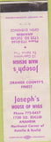 Matchbook Cover - Joseph's House of Wigs Hair Salon Anaheim CA WEAR