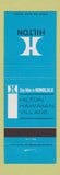 Matchbook Cover - Hilton Hawaiian Village Hotel Honolulu Hawaii