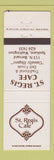 Matchbook Cover - St Regis Cafe Spokane WA