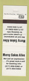 Matchbook Cover - Mercy Sakes Alive Band Rock n Roll Music