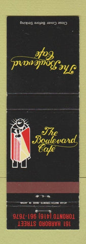 Matchbook Cover - The Boulevard Cafe Toronto ON