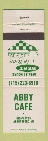 Matchbook Cover - Abby Cafe Abbotsford WI