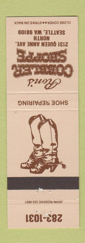 Matchbook Cover - Ron's Cobbler Shoppe Seattle WA
