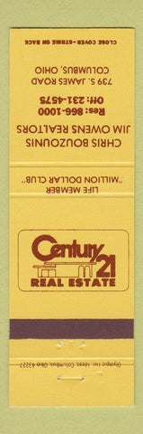 Matchbook Cover - Century 21 Real Estate Columbus OH Chris Couzounis