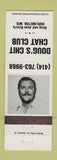 Matchbook Cover - Doug's Chit Chat Club Burlington WI #1 Photo of Owner