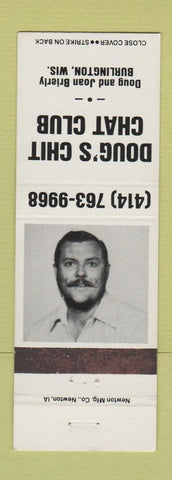 Matchbook Cover - Doug's Chit Chat Club Burlington WI #1 Photo of Owner