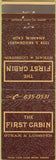 Matchbook Cover - First Cabin Steak House Anaheim CA