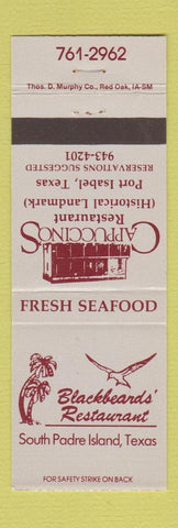 Matchbook Cover - Blackbeard's Restaurant South Padre Island TX