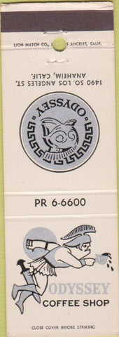 Matchbook Cover - Odyssey Coffee Shop Anaheim CA