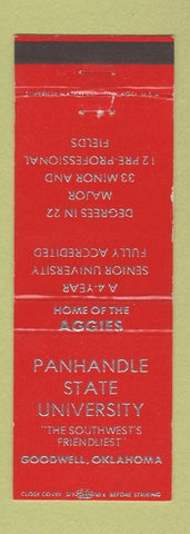 Matchbook Cover - Panhandle State University Goodwell OK