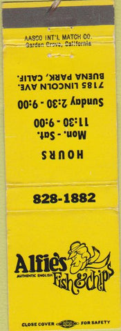 Matchbook Cover - Alfie's Fish and Chips Buena Park CA