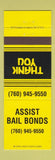 Matchbook Cover - Assist Bail Bonds