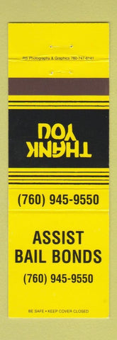 Matchbook Cover - Assist Bail Bonds