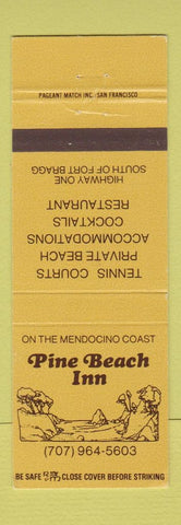 Matchbook Cover - Pine Beach Inn Fort Bragg CA