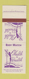 Matchbook Cover - Eddy Match Health Is Wealth girlie