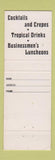 Matchbook Cover - Banana Boat Rolling Meadows IL