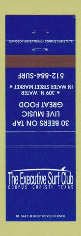 Matchbook Cover - Executive Surf Club Corpus Christi TX