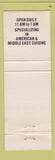 Matchbook Cover - Saide's Middle East Restaurant New Castle PA