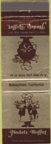 Matchbook Cover - Hodels Buffet Bakersfield CA