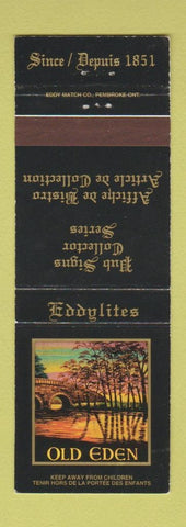 Matchbook Cover - Eddylites Pub Signs Old Eden Canada