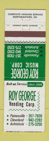 Matchbook Cover - Roy George Vending Painesville Cleveland Ashtabula OH