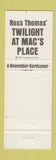 Matchbook Cover - Ross Thomas Book Meet Me At Mac's Place Mysterious Press