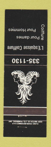 Matchbook Cover - L'Esquisse Salon Montreal QC Les Galeries Normandies
