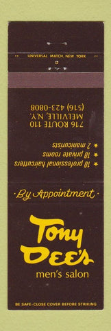Matchbook Cover - Tony Dee's Men's Salon Melville NY