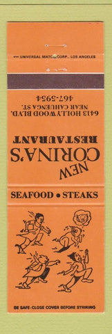 Matchbook Cover - New Corina's Restaurant Los Angeles CA