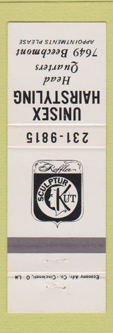 Matchbook Cover - Unisex Hair Salon Cincinnati OH