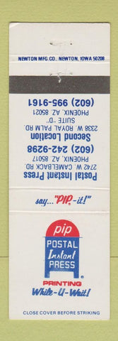 Matchbook Cover - Postal Instant Press printing Phoenix AZ
