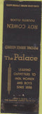 Matchbook Cover - The Palace clothes store NO TOWN
