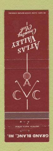 Matchbook Cover - Atlas Valley Country Club Grand Blanc MI