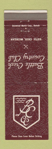 Matchbook Cover - Battle Creek Country Club MI