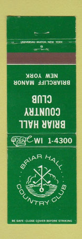 Matchbook Cover - Briar Hall Country Club Briarcliff Manor NY