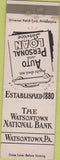 Matchbook Cover - Watsontown Bank PA