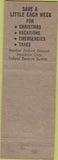 Matchbook Cover - Watsontown Bank PA