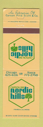 Matchbook Cover - Carson Inn Nordic Hills Carson Pirie Scott Itasca IL