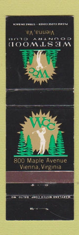 Matchbook Cover - Westwood Country Club Vienna VA WORN
