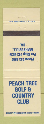 Matchbook Cover - Peach Tree Golf & Country Club Marysville CA