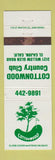 Matchbook Cover - Cottonwood Country Club El Cajon CA WEAR