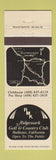 Matchbook Cover - Ridgemark Golf Country Club Hollister CA