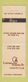 Matchbook Cover - Lomas Santa Fe Country Club Solana Beach CA WEAR