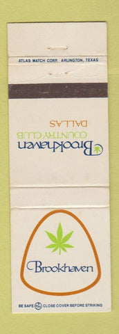 Matchbook Cover - Brookhaven Country Club Dallas TX