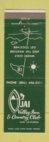Matchbook Cover - Ojai Valley Inn Country Club CA