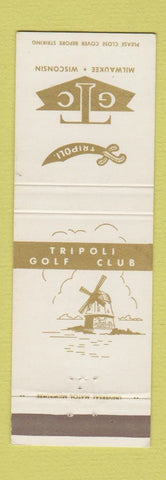 Matchbook Cover - Tripoli Golf Club Milwaukee WI