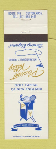 Matchbook Cover - Pleasant Valley Country Club Sutton MA