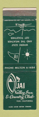 Matchbook Cover - Ojai Valley Inn Country Club CA